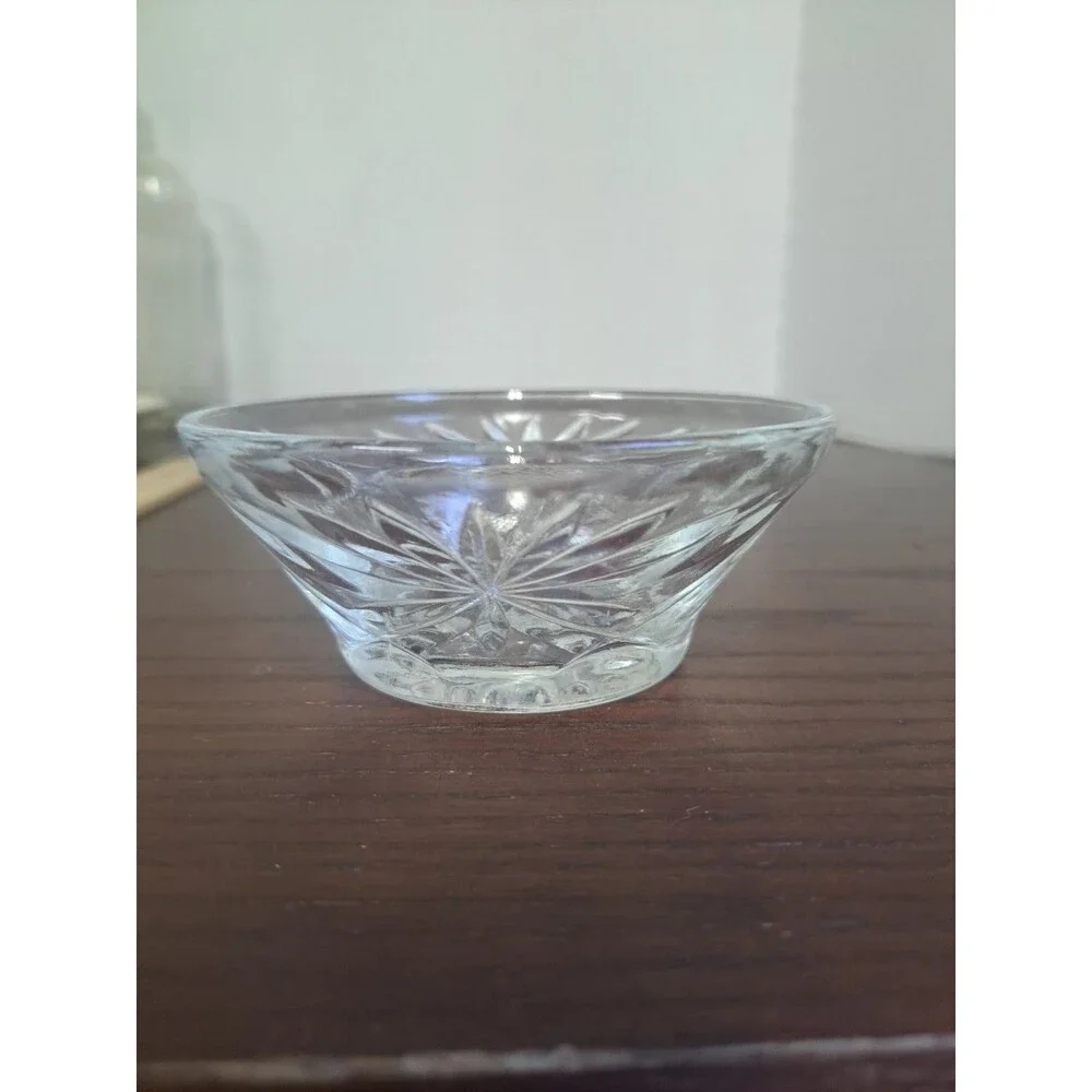 Set Of 8 Vintage Anchor Hocking EAPC Star Of David Dessert Bowls